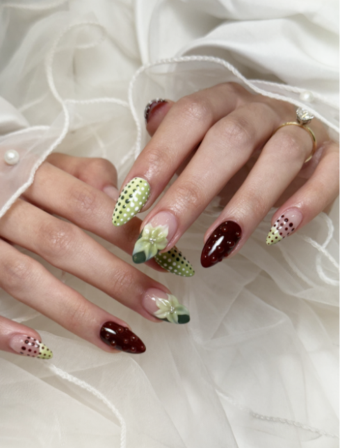 Beautiful nail art design - French manicure with elegant styling