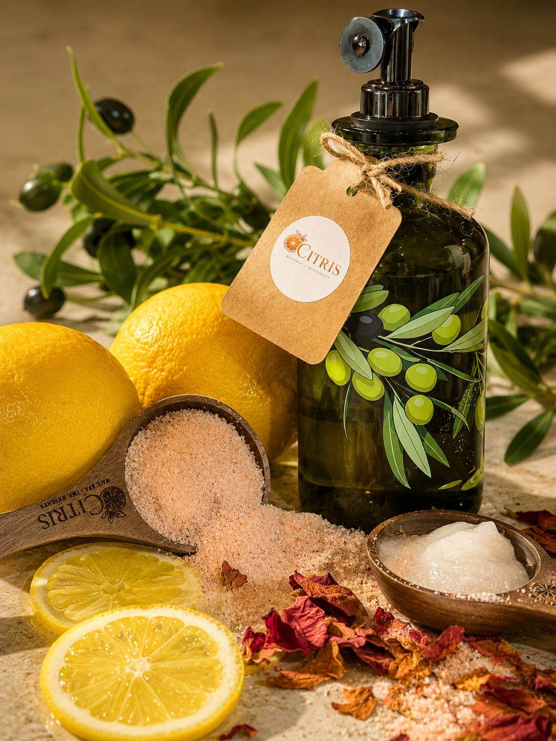Citris spa pedicure products with citrus and botanicals