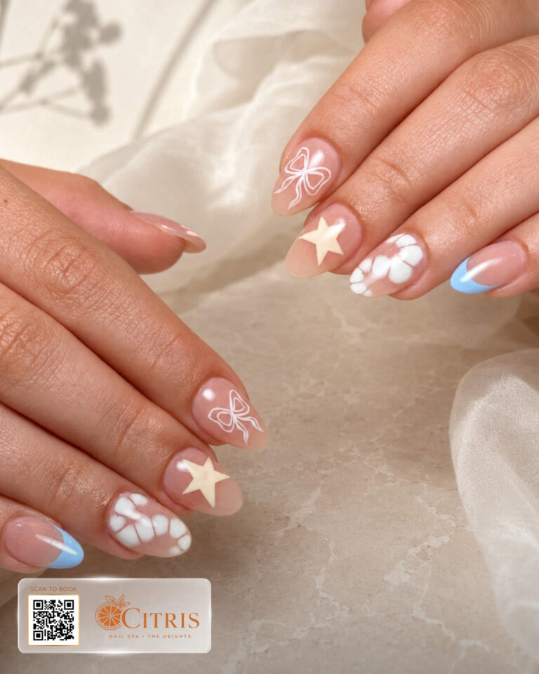 Custom Citris manicure design